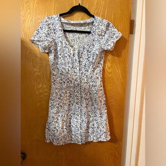 Reformation Margeaux Blue and White Floral Mini Dress 0 - Picture 2 of 9